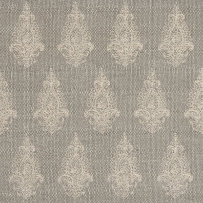 19" Set of Four Gray And Cream Geometric Medallion Cotton Placemats HomeRoots