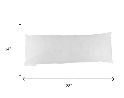 14" X 28" White Lumbar Throw Pillow Insert HomeRoots