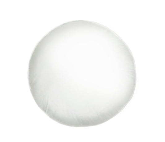 18" X 18" White Round Polyester Blown Seam Pillow Insert