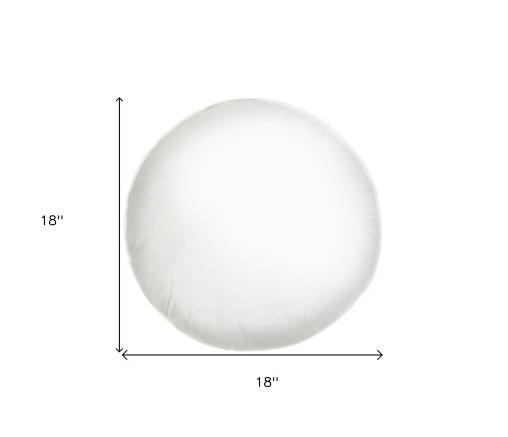 18" White Round Throw Pillow Insert