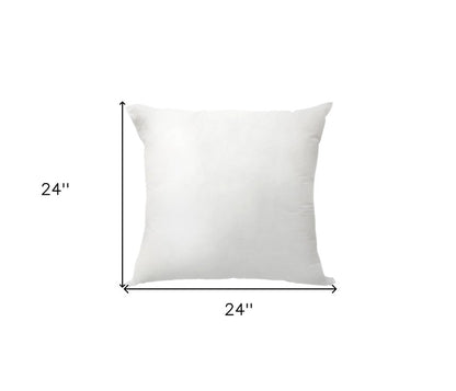 24" White Throw Pillow Insert HomeRoots