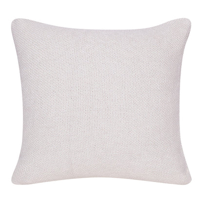 20" X 20" Blue and Off White Braided Cotton Zippered Pillow With Fringe FurniFindUSA