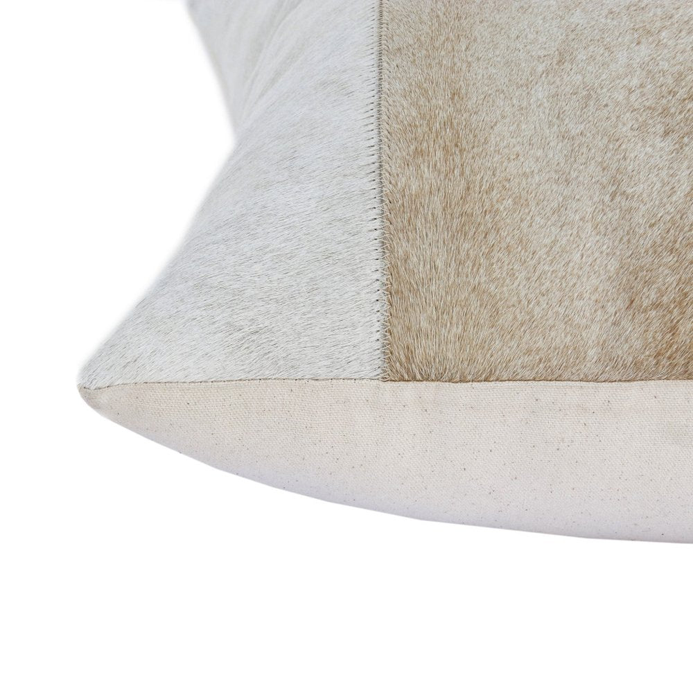 20" Beige and Ivory Throw Pillow — view 4