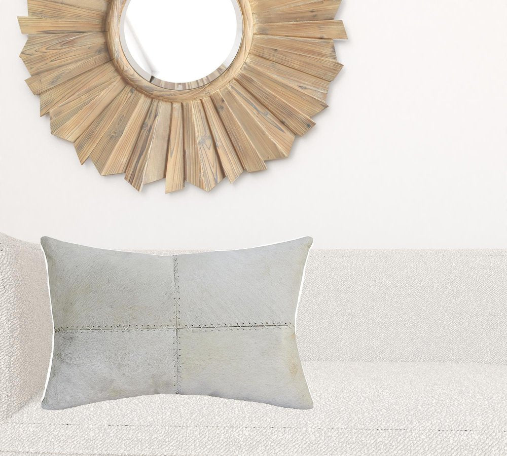 Ivory Lumbar Throw Pillow HomeRoots