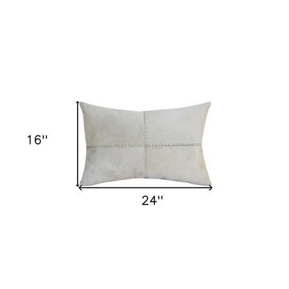 Ivory Lumbar Throw Pillow HomeRoots