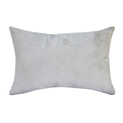 16" X 24" Ivory Faux Leather Zippered Pillow FurniFindUSA