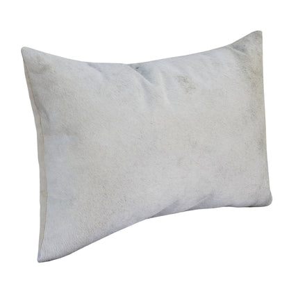 16" X 24" Ivory Faux Leather Zippered Pillow FurniFindUSA