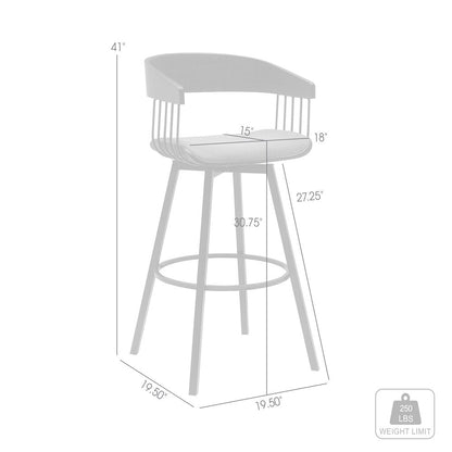 31" Blue and Black Fabric with Metal Swivel Bar Height Bar Chair HomeRoots