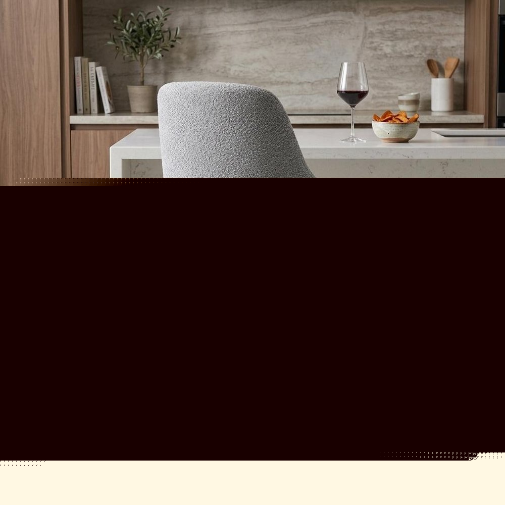 26" Light Gray and Black Fabric with Solid Wood Swivel Counter Height Bar Chair HomeRoots