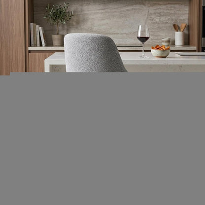 26" Light Gray and Black Fabric with Solid Wood Swivel Counter Height Bar Chair HomeRoots