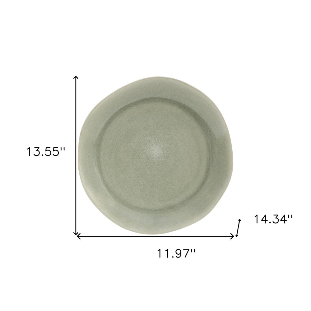 Sage Sixteen Piece Ceramic Service For Four Dinnerware Set HomeRoots