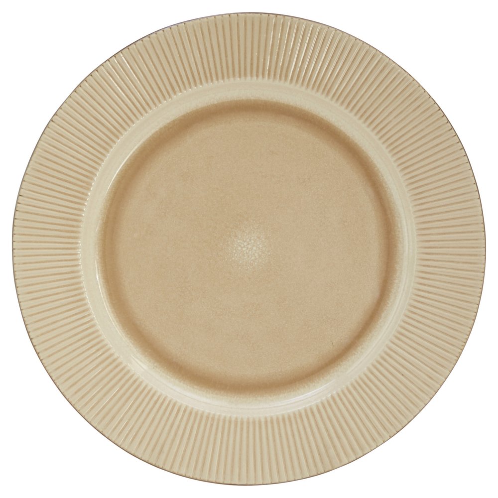 Sand Sixteen Piece Round Striped Ceramic Service For Four Dinnerware Set HomeRoots