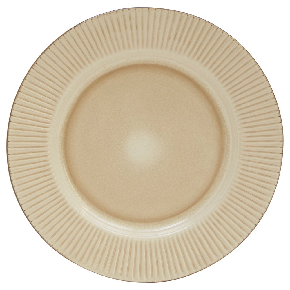Sand Sixteen Piece Round Striped Ceramic Service For Four Dinnerware Set HomeRoots
