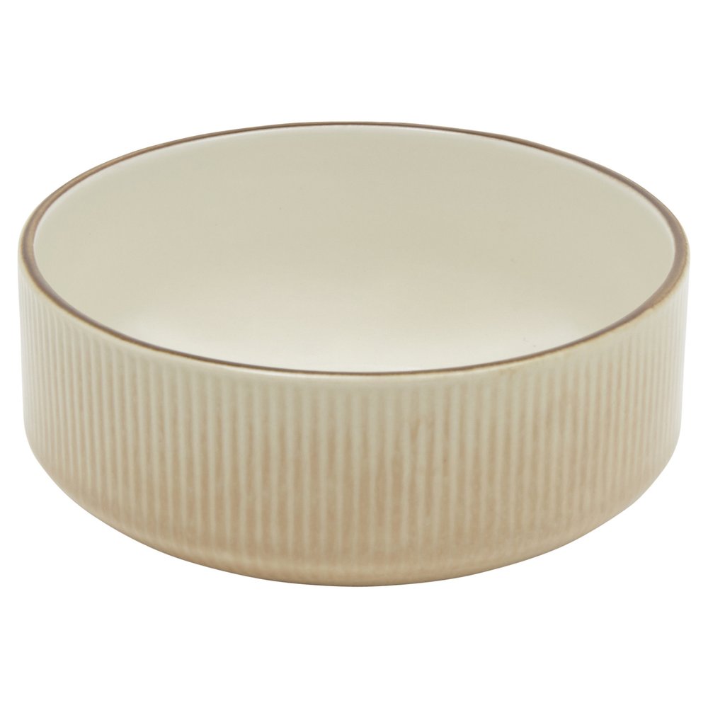 Sand Sixteen Piece Round Striped Ceramic Service For Four Dinnerware Set HomeRoots