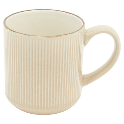 Sand Sixteen Piece Round Striped Ceramic Service For Four Dinnerware Set HomeRoots