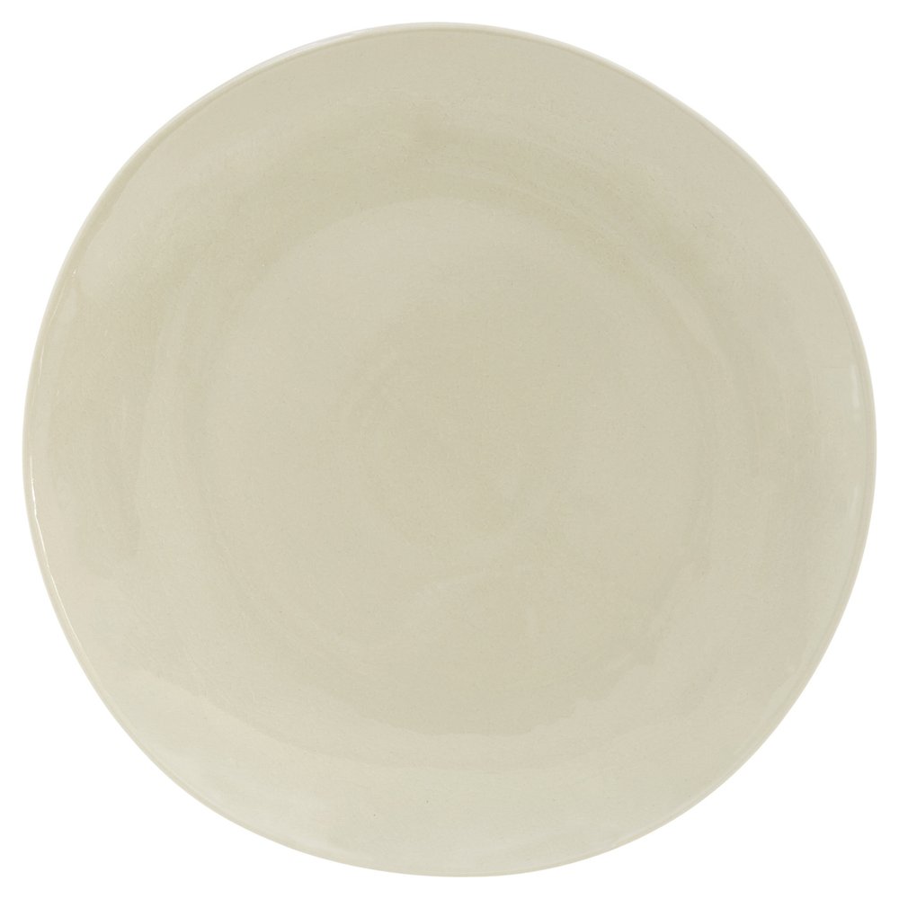 White and Natural Sixteen Piece Round Ceramic Service For Four Dinnerware Set HomeRoots