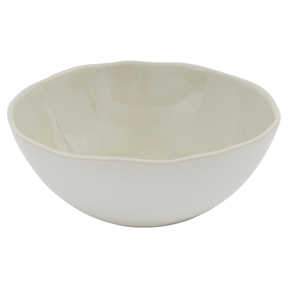 White and Natural Sixteen Piece Round Ceramic Service For Four Dinnerware Set HomeRoots