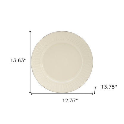 Ivory Sixteen Piece Ceramic Service For Four Dinnerware Set HomeRoots