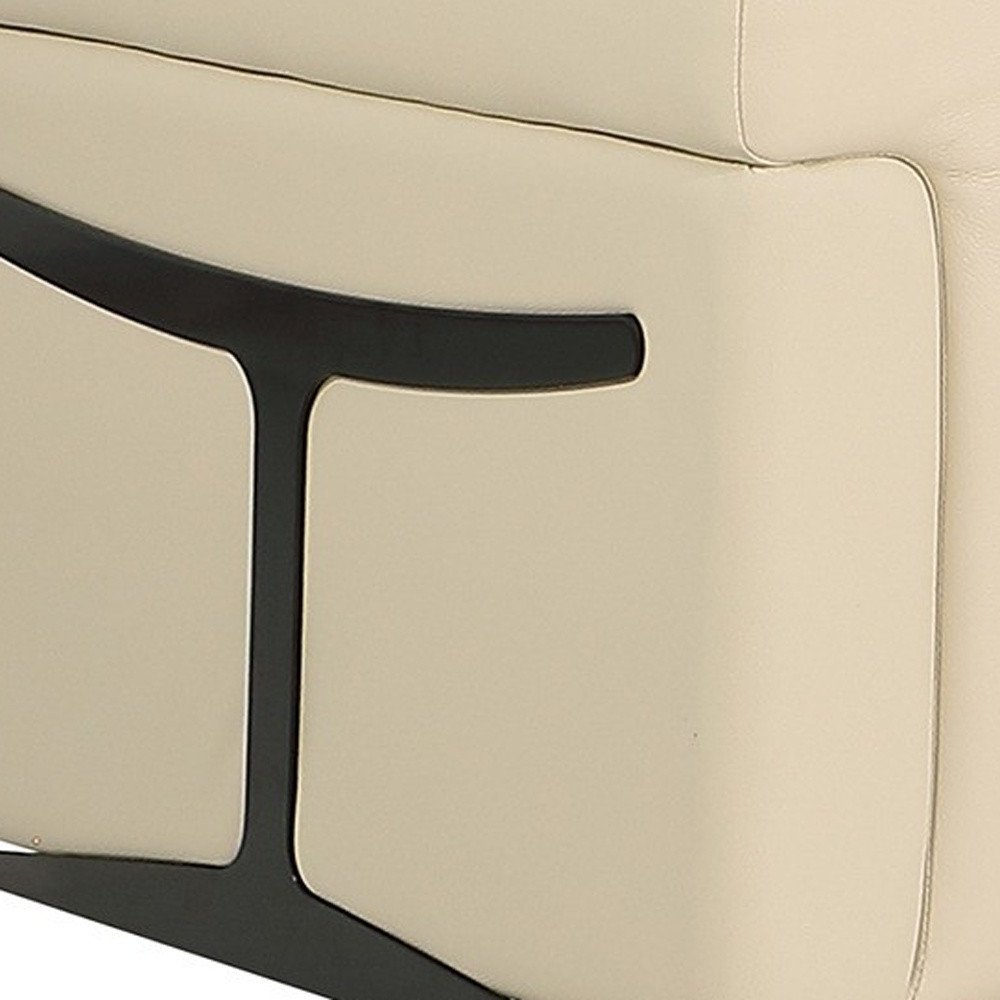 Beige Italian Leather Modular L Shaped Five Piece Corner Sectional HomeRoots