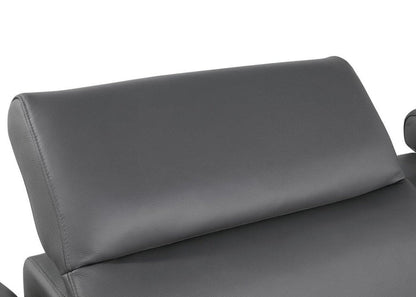 Gray Italian Leather Modular L Shaped Five Piece Corner Sectional HomeRoots