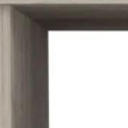 20" Light Gray Wood Two Drawer Nightstand