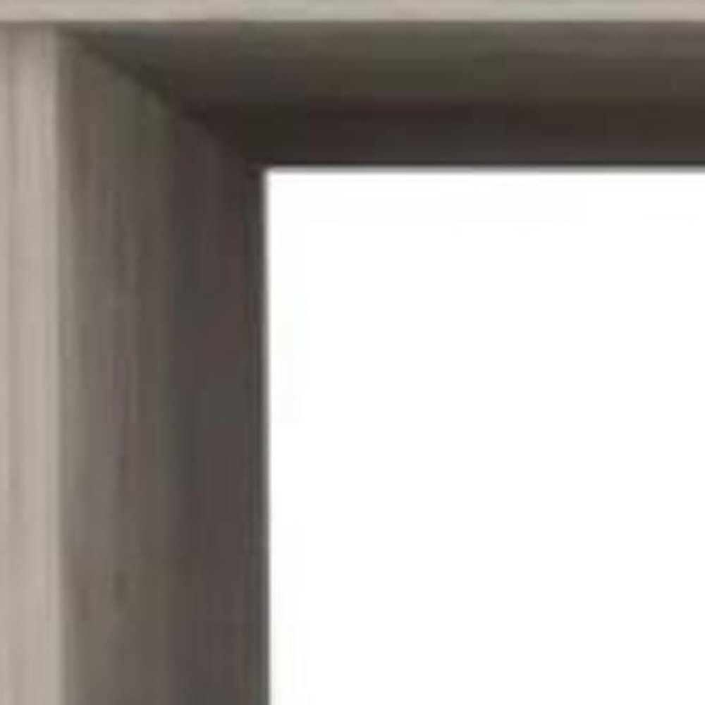 20" Light Gray Wood Two Drawer Nightstand HomeRoots