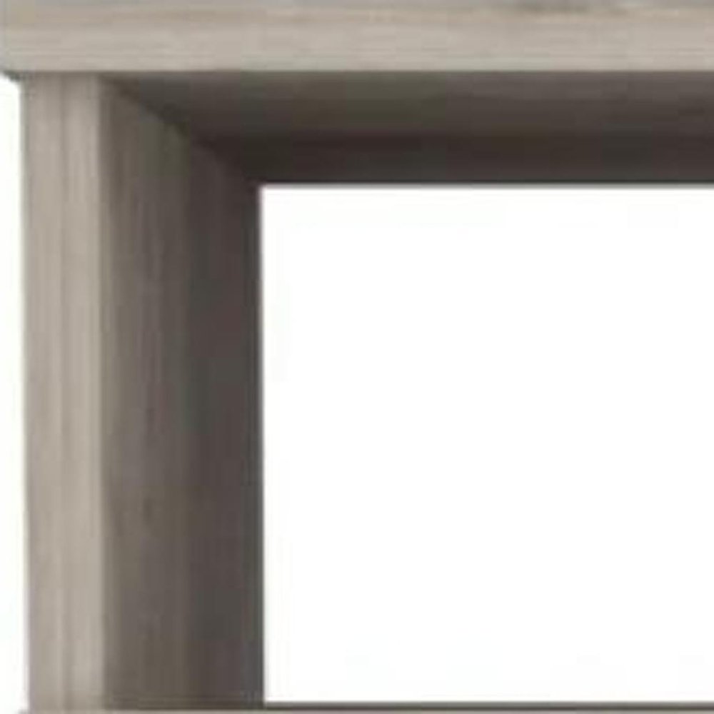20" Light Gray Wood Two Drawer Nightstand HomeRoots