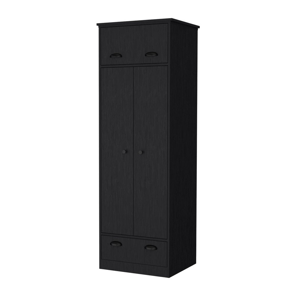 70" White Wood And Metal Three Door Single Drawer Combo Dresser — view 5