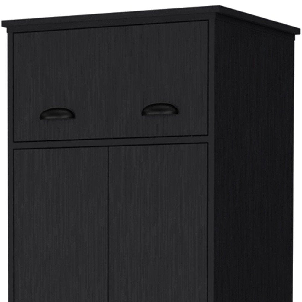 70" White Wood Three Door Single Drawer Combo Dresser HomeRoots