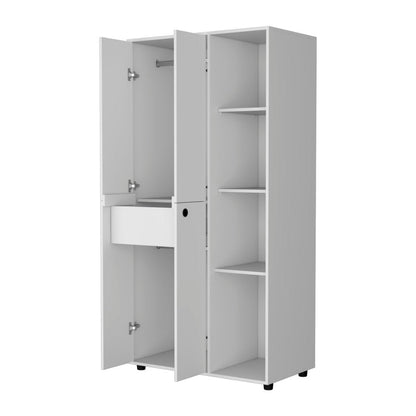 35" White Wood Single Drawer Dresser HomeRoots