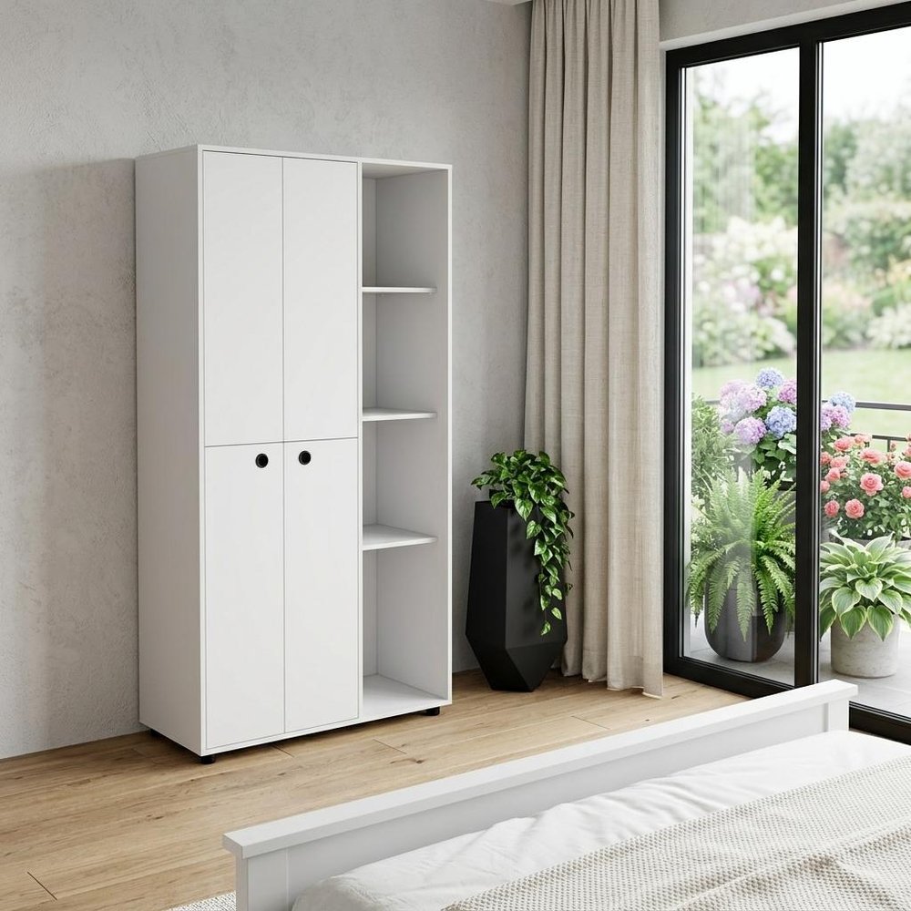 35" White Wood Single Drawer Dresser