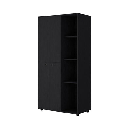 35" Black Wood Single Drawer Dresser HomeRoots