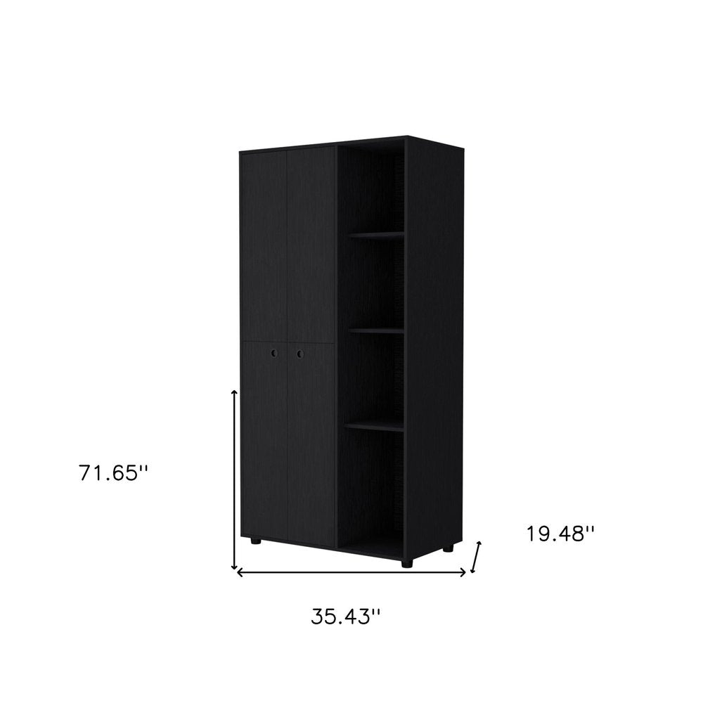35" Black Wood Single Drawer Dresser HomeRoots