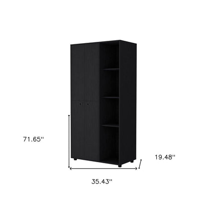 35" Black Wood Single Drawer Dresser HomeRoots