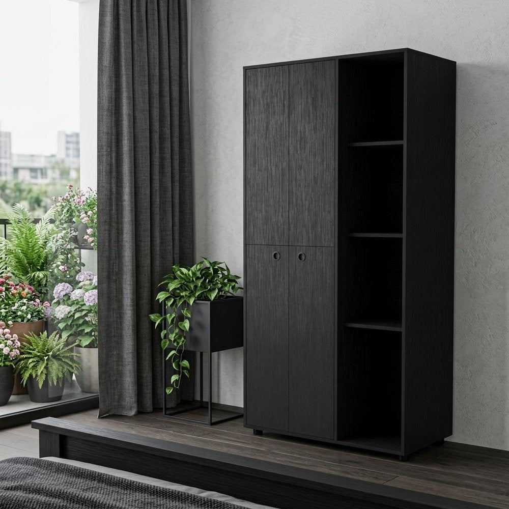 35" Black Wood Single Drawer Dresser HomeRoots