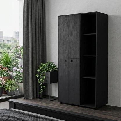 35" Black Wood Single Drawer Dresser HomeRoots
