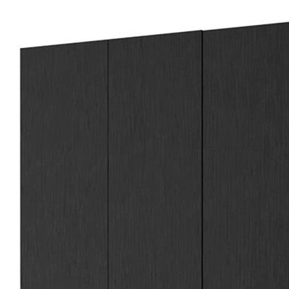 71" Black Wood And Metal Three Door Two Drawer Combo Dresser