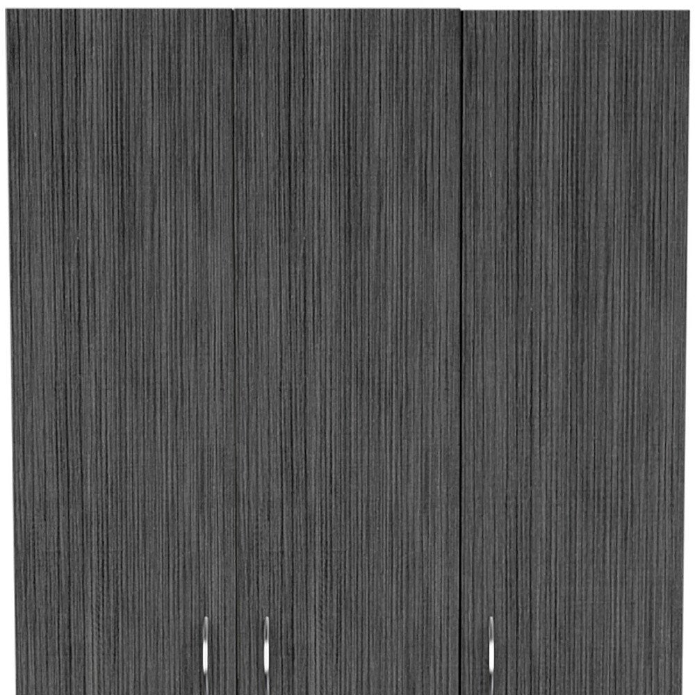71" Dark Gray Wood Three Door Two Drawer Combo Dresser HomeRoots