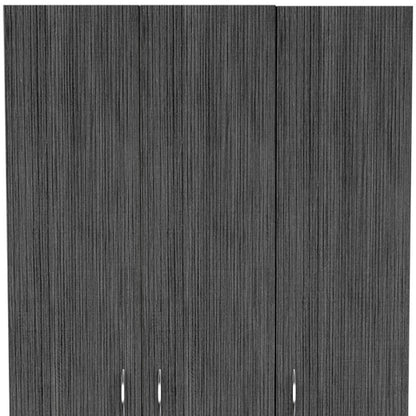 71" Dark Gray Wood Three Door Two Drawer Combo Dresser HomeRoots