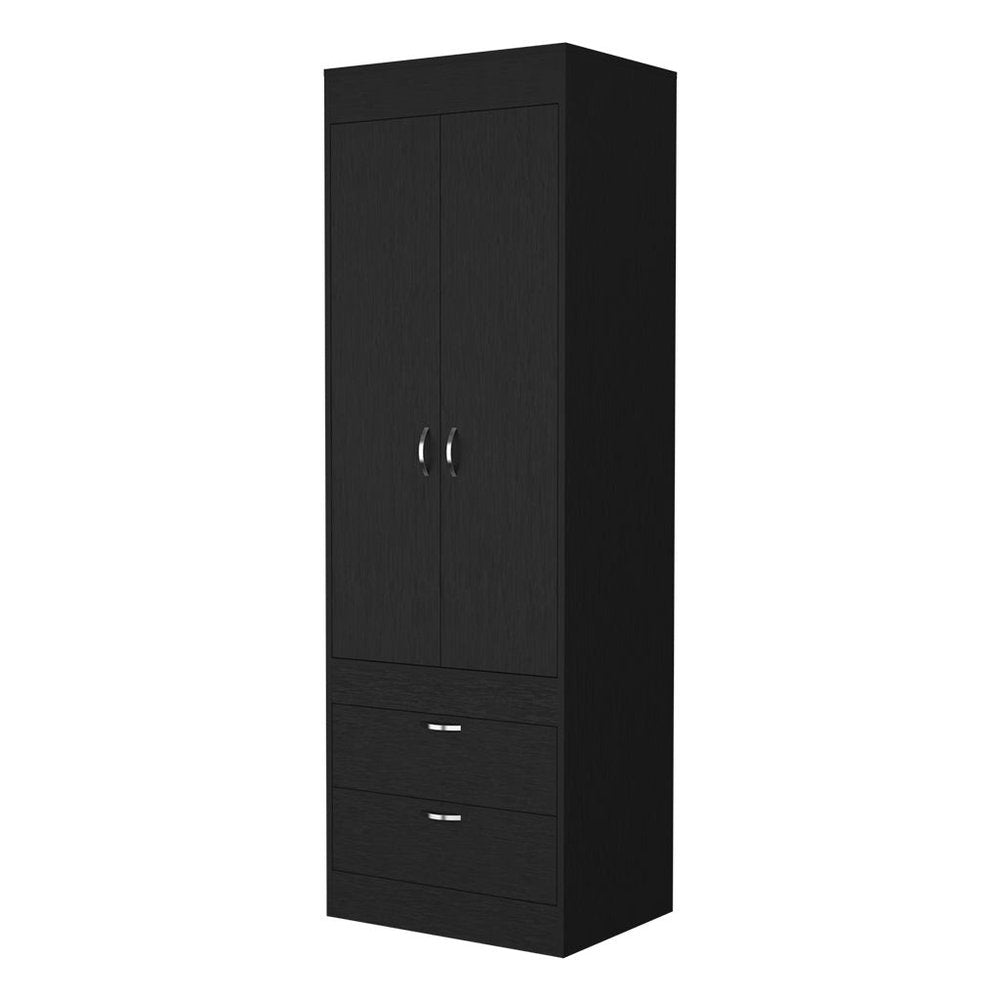 70" White Wood Two Door Two Drawer Combo Dresser HomeRoots