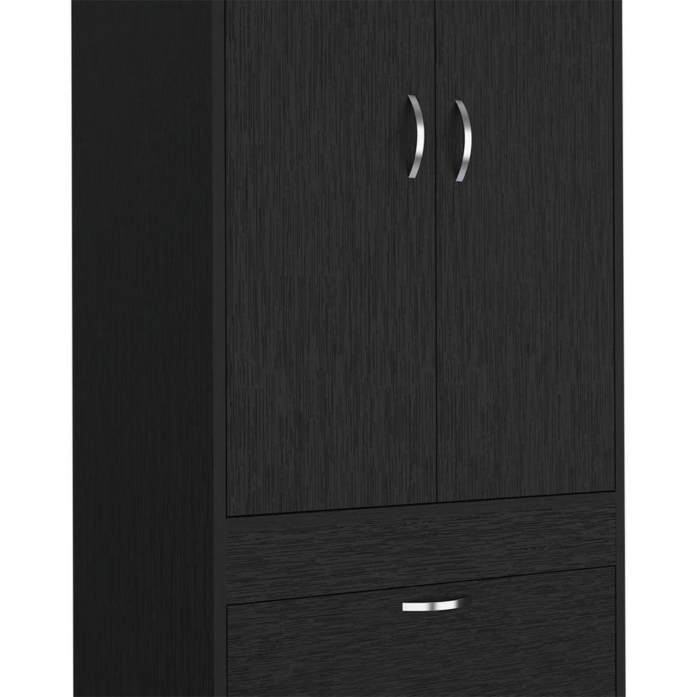 70" White Wood Two Door Two Drawer Combo Dresser HomeRoots