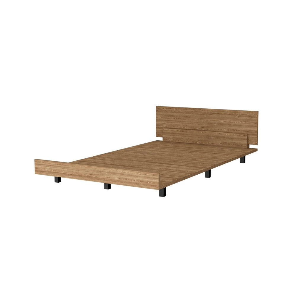 Beige Wood Twin Bed Frame — view 1