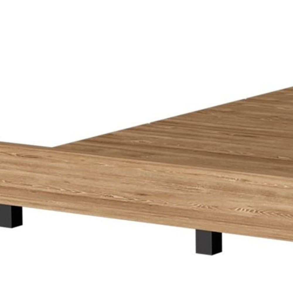 Beige Wood Twin Bed Frame — view 3
