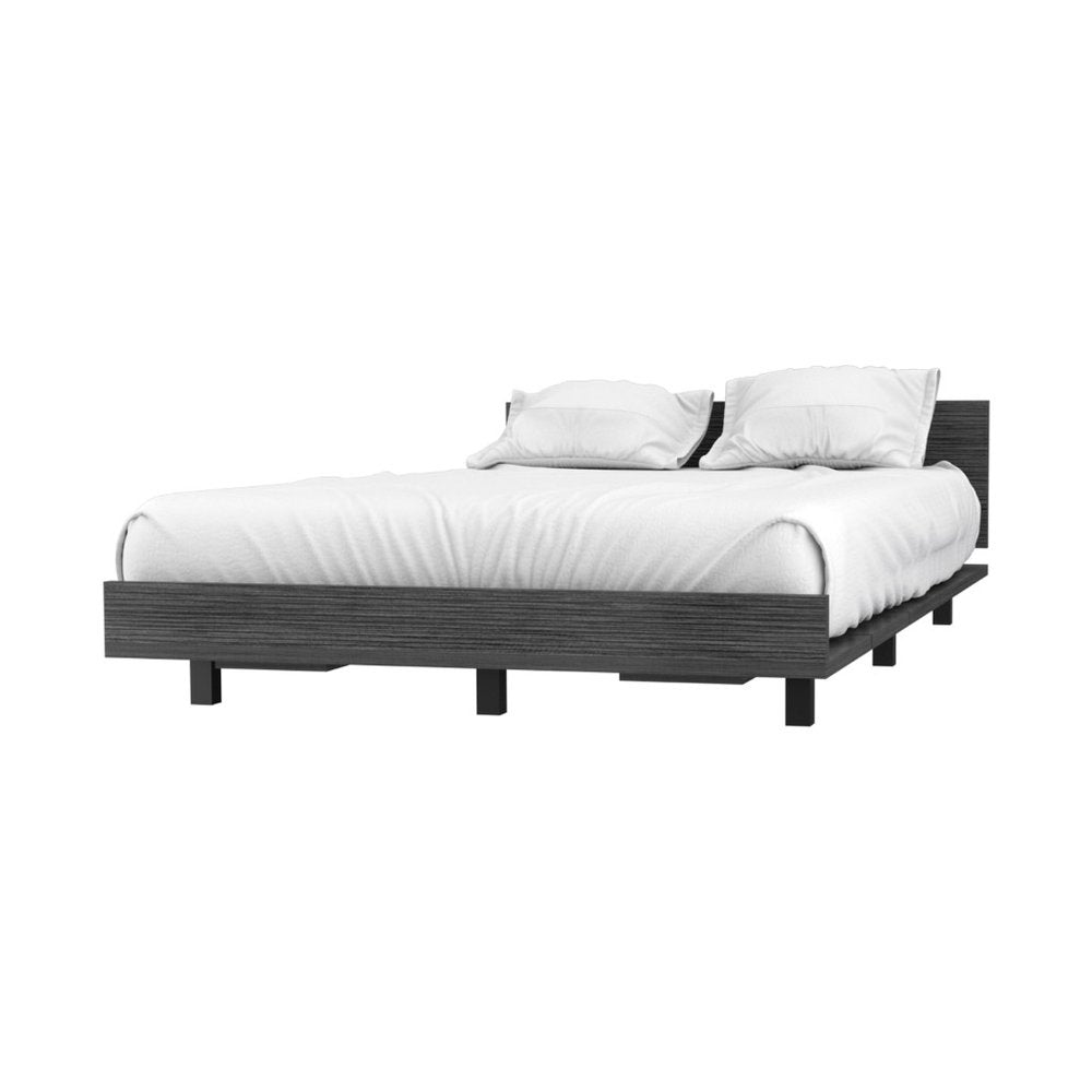 Gray Wood Twin Bed Frame — view 3