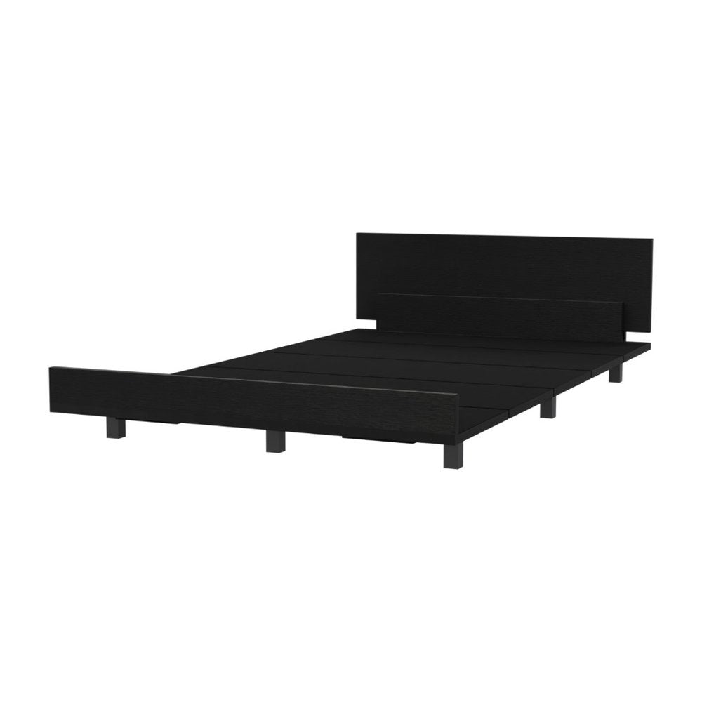 Gray Wood Twin Bed Frame — view 5