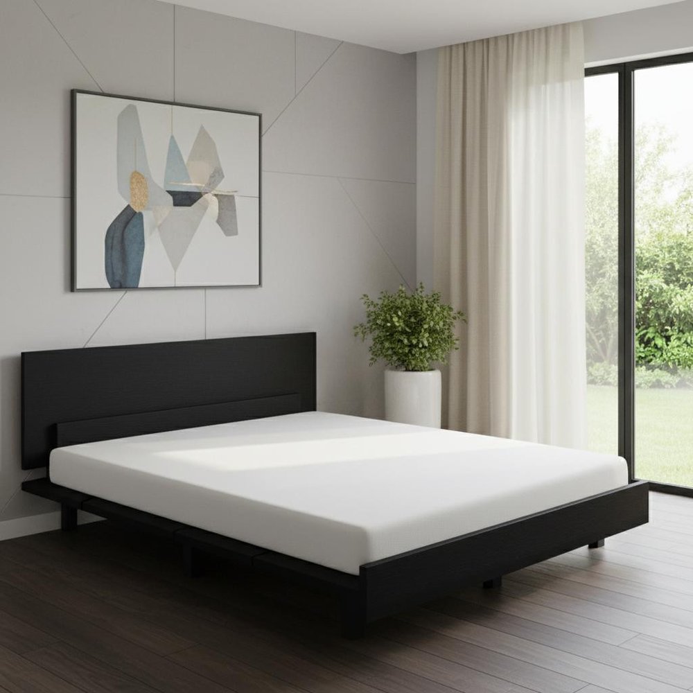 Gray Wood Twin Bed Frame — view 9