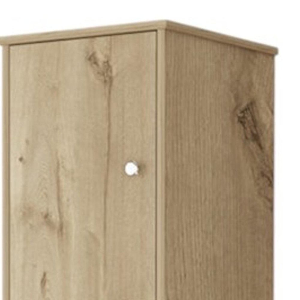 14" Light Brown Wood Accent Cabinet With Two Doors — view 5