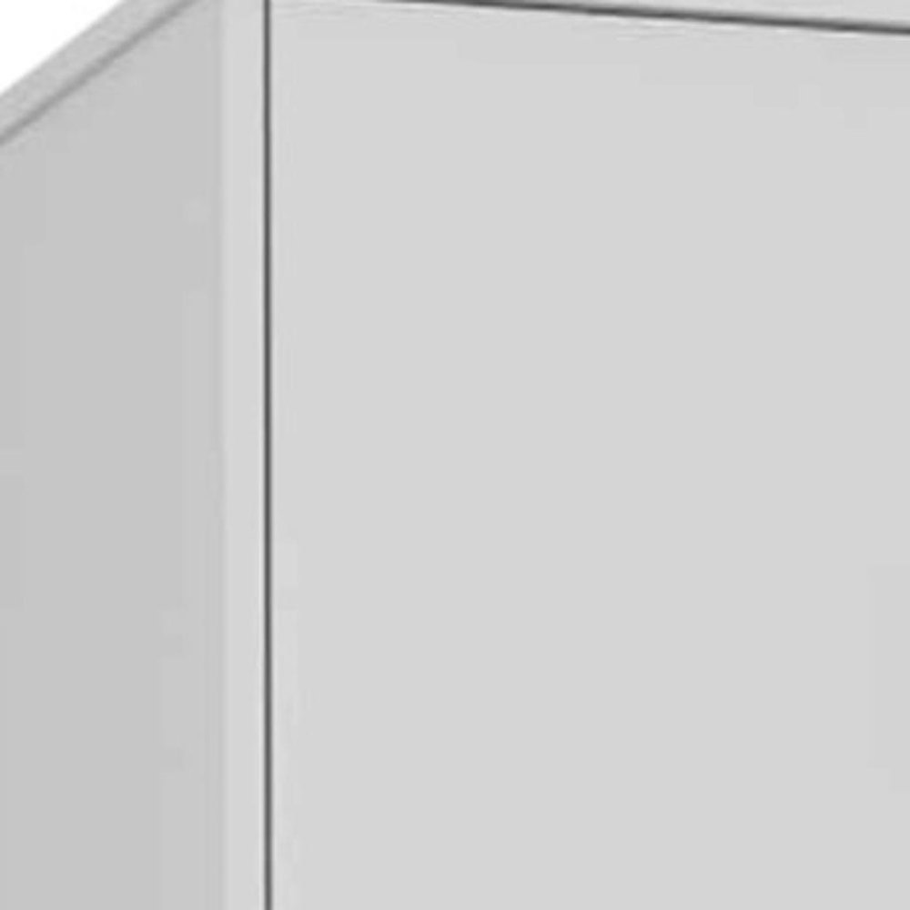 14" White Wood Double Door Linen Cabinet — view 4