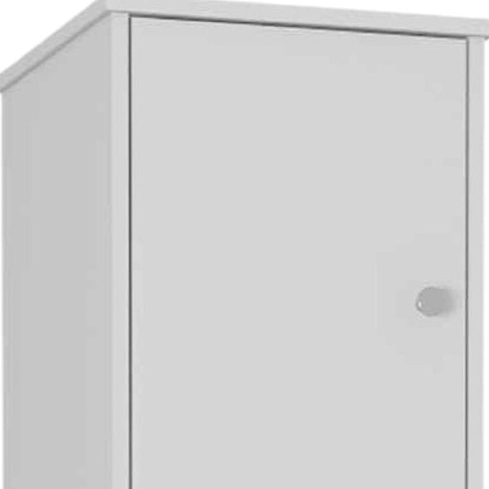 14" White Wood Double Door Linen Cabinet — view 3