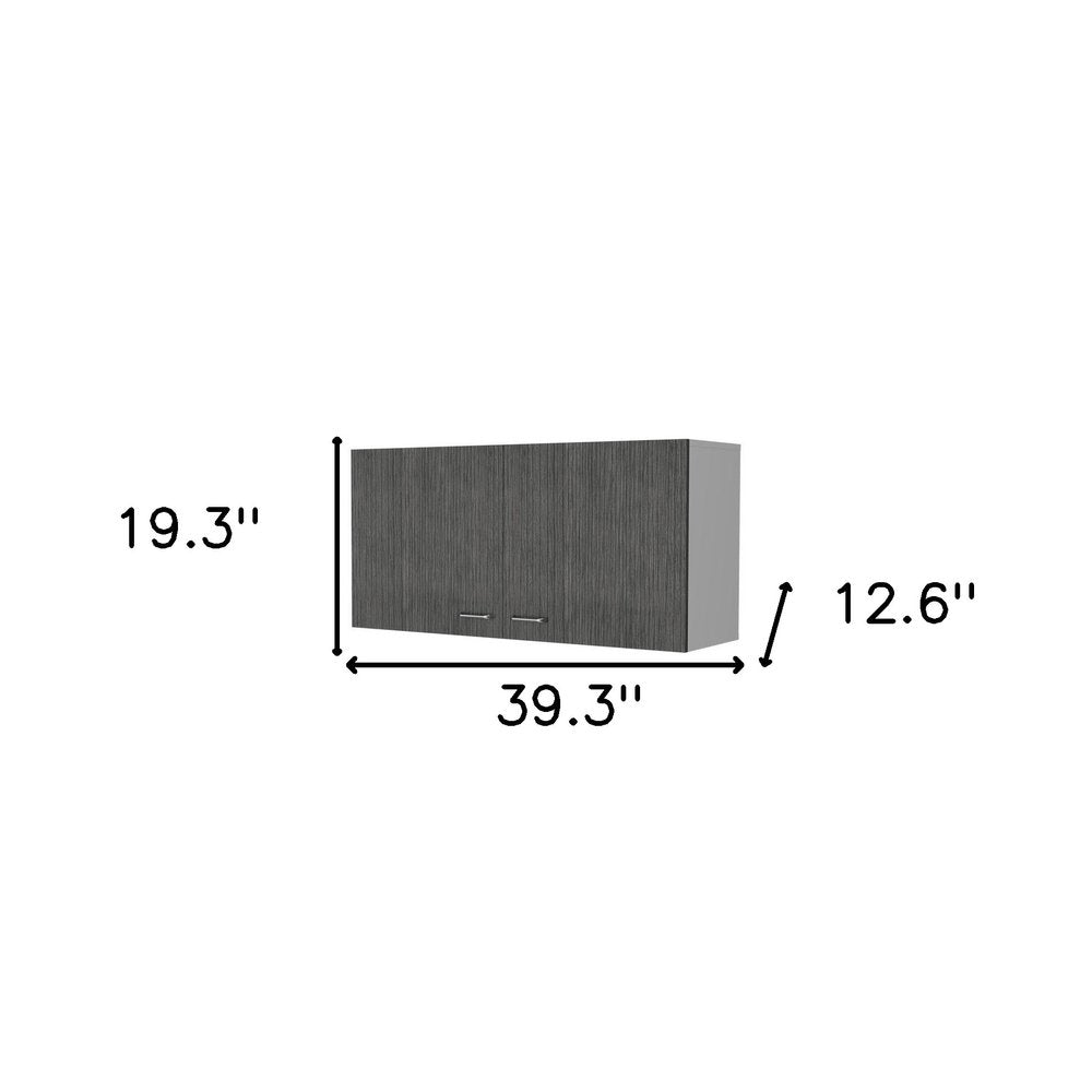 39" White Wood Wall Mounted Accent Cabinet — view 5